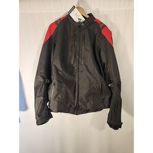 Viking Cycle Ironborn Red Textile Motorcycle Jacket for Women, VC223R, Size: 3XL